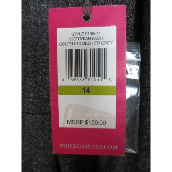 Vince Camuto Womens Tweed Peplum Blazer Sz 14 Gray - Picture 4 of 8